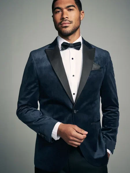 Next Sacou albastru / bleumarin negru