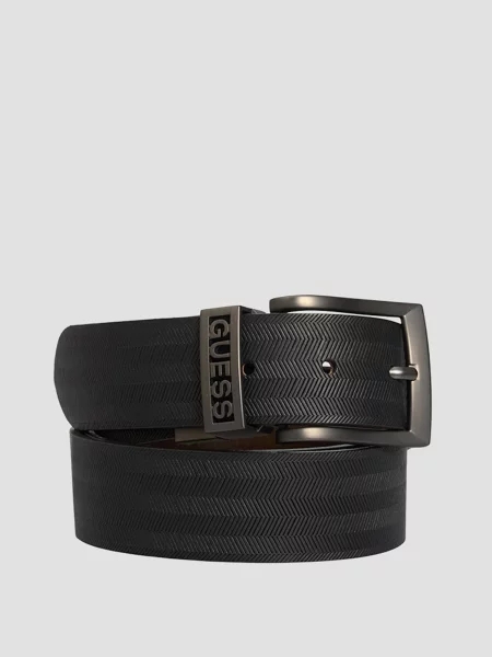 Кожаный ремень Guess черный