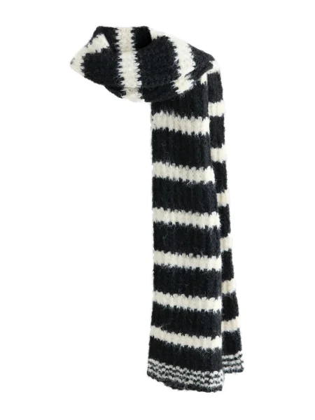 Next Fular negru / natural alb