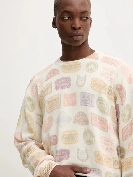 Легкий свитер Guess Originals бежевый