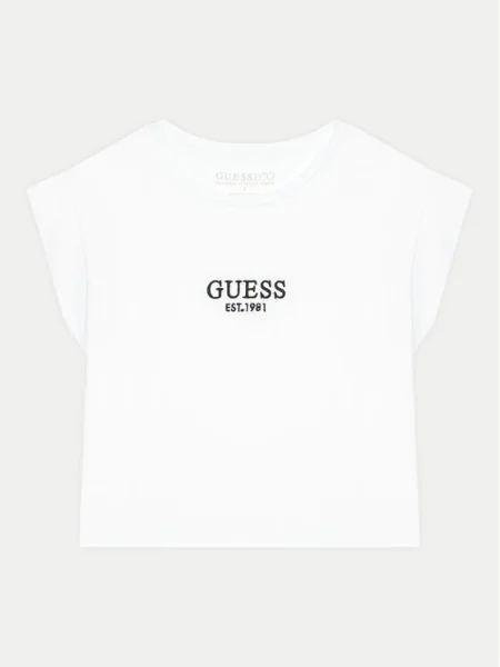 Guess Tricou Boxy Fit alb