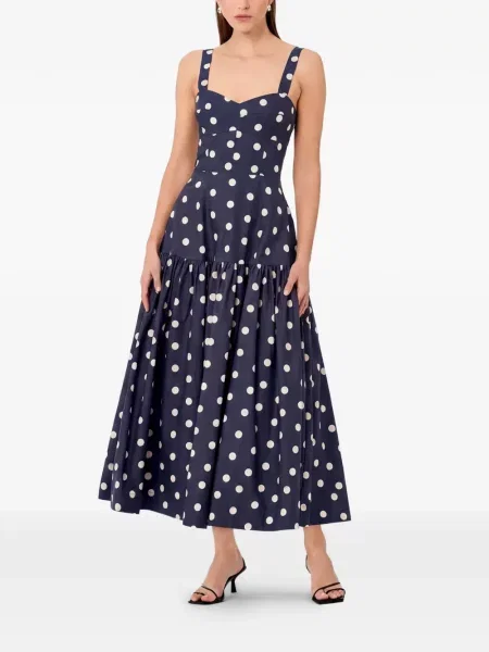 Rochie midi Nicholas cu buline albastru