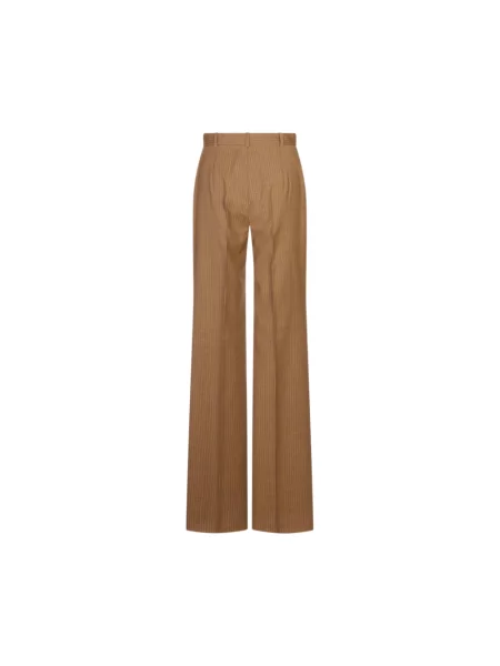 Spodnie Max Mara Studio wełniane brązowe