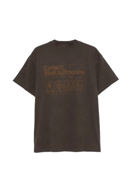 Tricou Carhartt Wip cu imagine maro