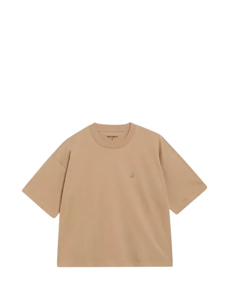 Tricou Carhartt Wip cu autograf maro