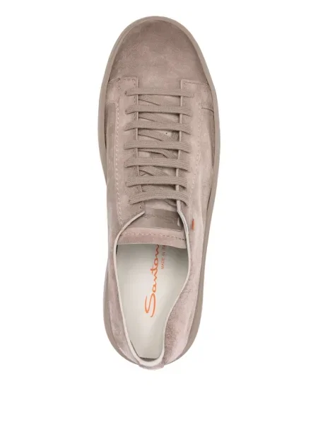 Sneakerși Santoni din piele de căprioară gri