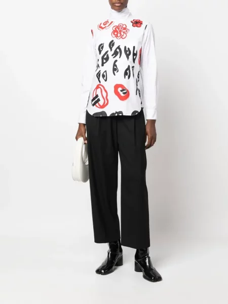 Grafický halenka Comme Des Garçons Pre-owned s potiskem bílá