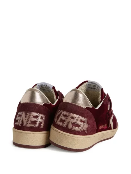Sneakerși Golden Goose din piele de căprioară roșu