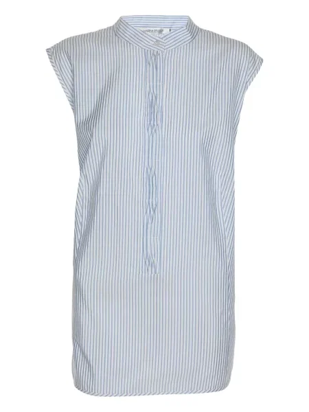 Bluză Marina Rinaldi fără mâneci cu dungi albastru