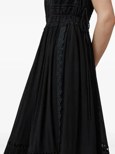 Nėriniuotas kostiumas maksi maxi suknele Allsaints juoda