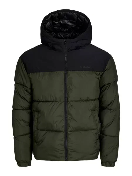 JACK & JONES Geacă de iarnă JJRAZE verde închis negru