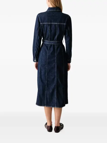 Cu centură rochie midi Gant albastru