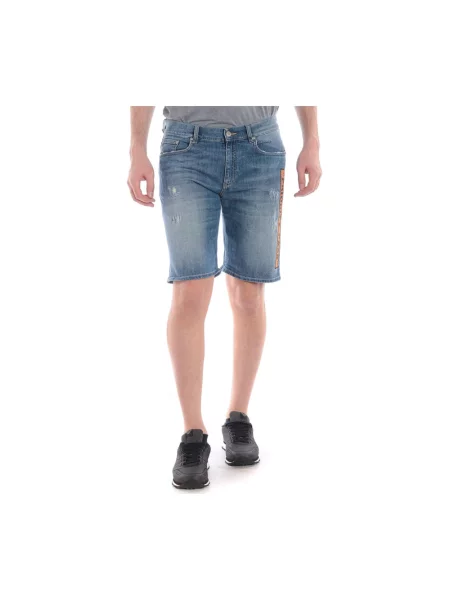Szorty jeansowe Daniele Alessandrini casual niebieskie