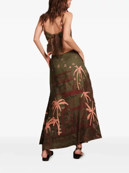 Rochie Johanna Ortiz cu imagine de costum verde