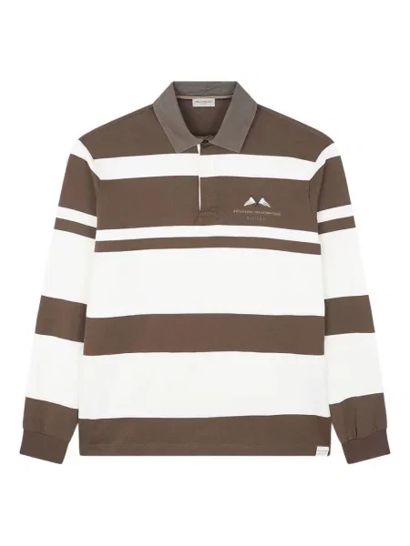Tricou polo Paul & Shark cu dungi alb