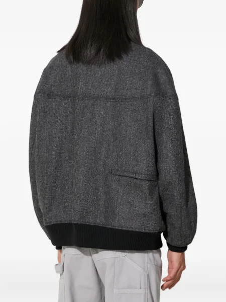 Geacă bomber Baracuta cu model herringbone gri