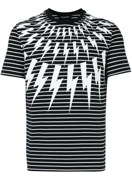 Tricou Neil Barrett cu dungi negru