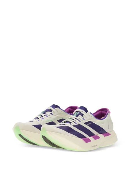 Běžecké pruhované prošívané tričko Adidas oranžové