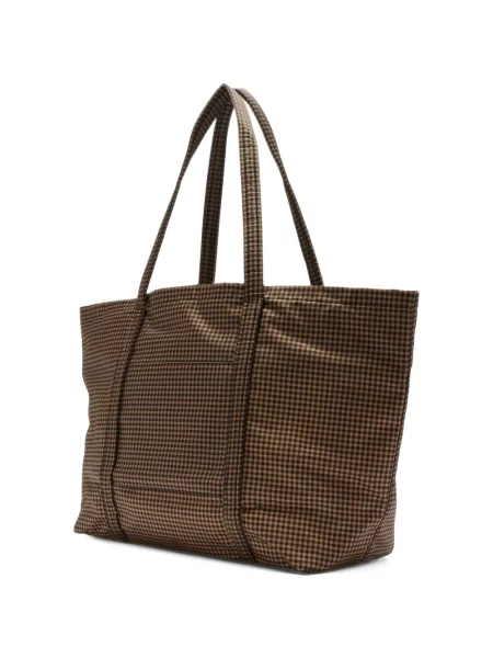 Geantă shopper Loeffler Randall în carouri maro
