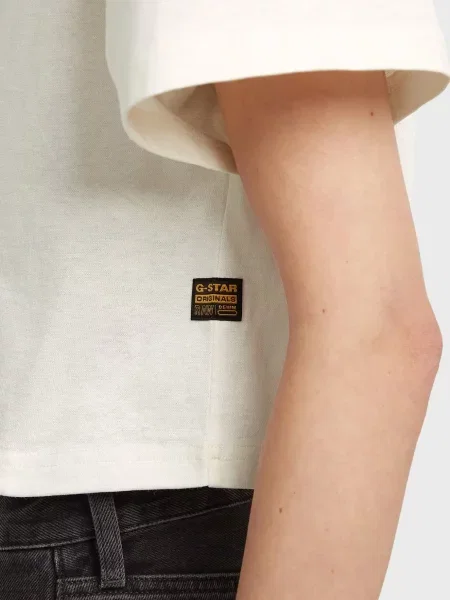 Фетровая футболка G-star Raw белая