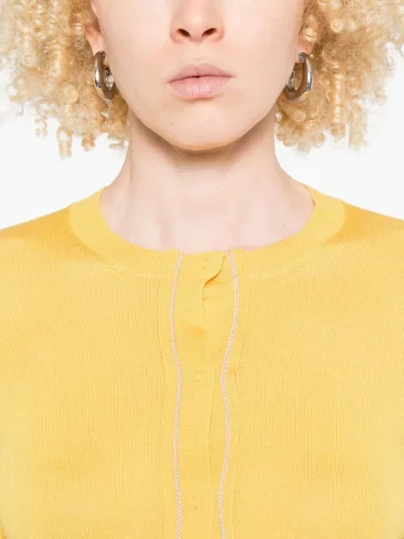 Cardigan Prada lung galben