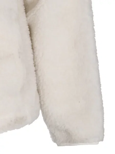 Geacă The North Face din fleece alb