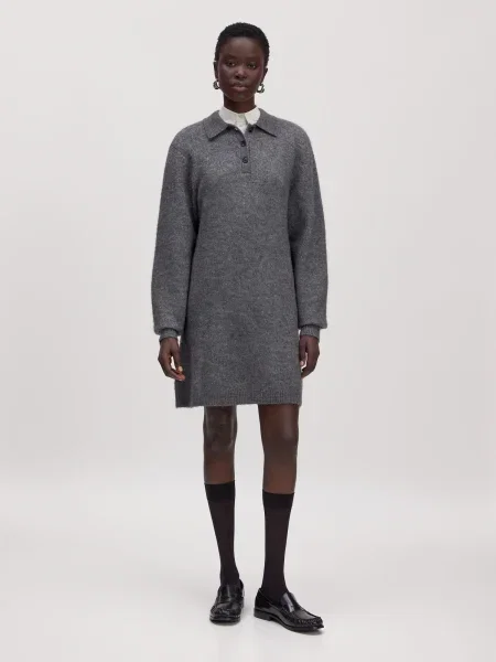 EDITED Rochie Jeni Knit Dress' gri