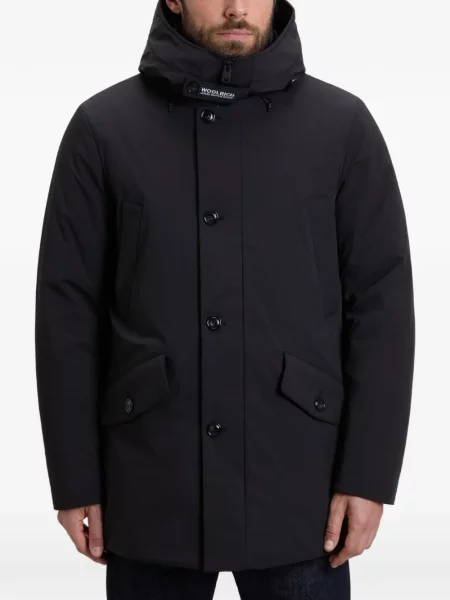 Geacă parka Woolrich cu glugă negru