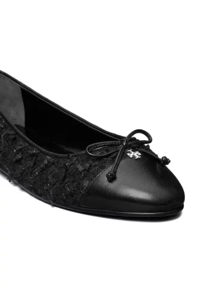 Șapcă Tory Burch din tweed albastru