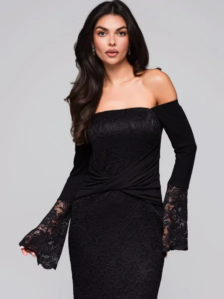 Rochie de seară Edoti de costum negru
