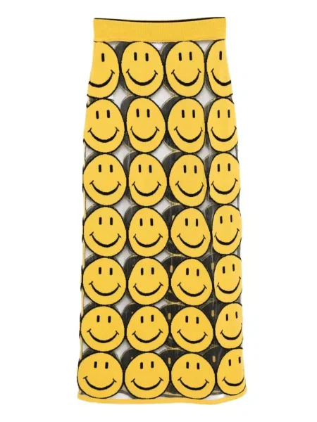 Fustă Moschino cu imagine galben