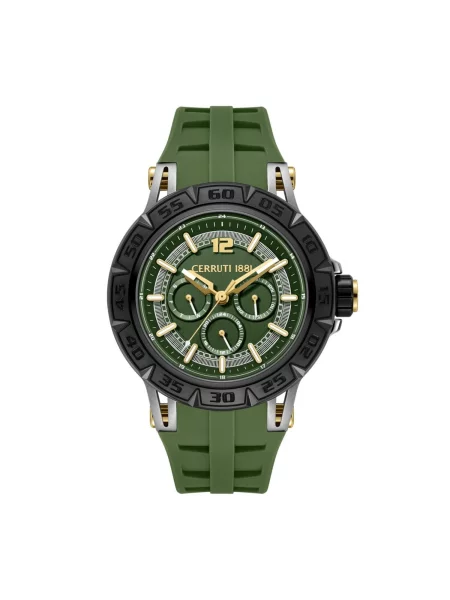 CERRUTI Analogové hodinky Function watch Velletri Declinatin' zelená