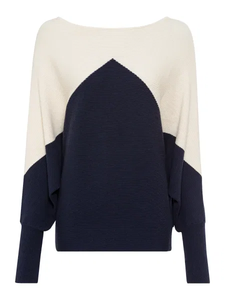 LASCANA Pulover crem / bleumarin