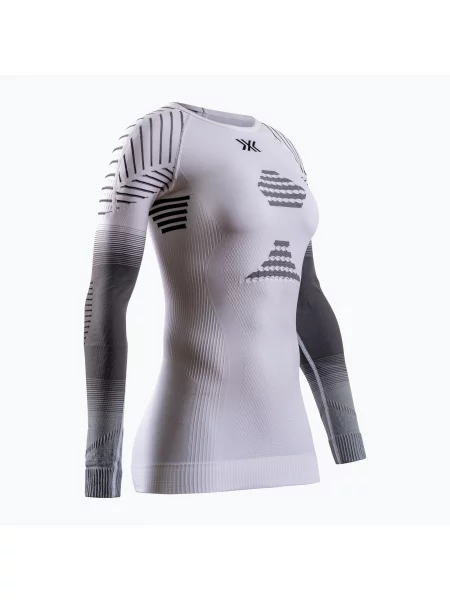Дамска термо блуза с дълъг ръкав X-Bionic Invent Fx Shirt white/grey/light бяло