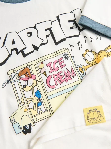 Reserved футболка Garfield кремовий 