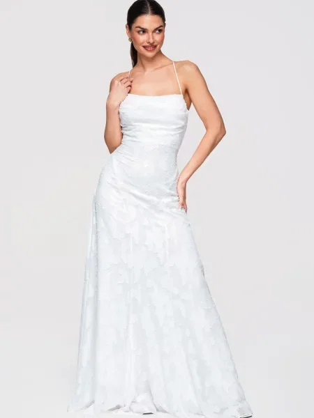 Rochie de seară Edoti alb