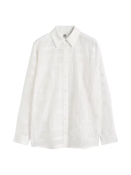 Koszula Toteme koronkowa klasyczna biała