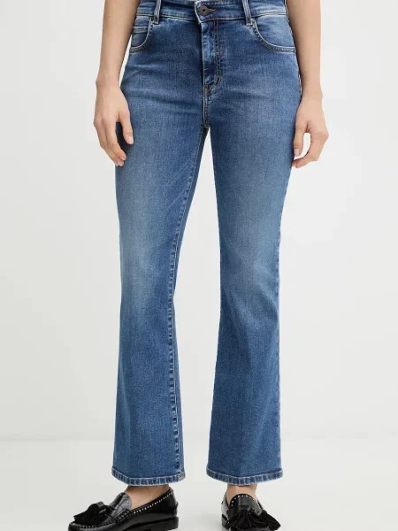 Weekend Max Mara jeans RAPALLO high waist albastru