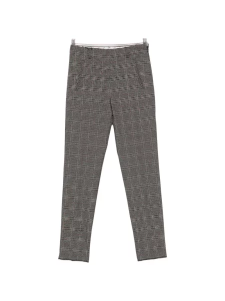 Pantaloni Marella în carouri gri