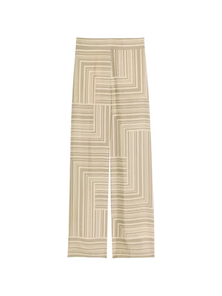 Pantaloni Joseph de mătase cu imagine cu imprimeu geometric