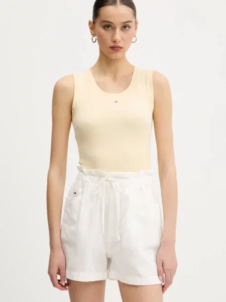 Топ Tommy Jeans жълто