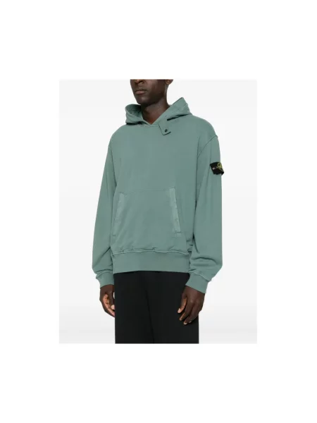 Bluza z kapturem Stone Island z kapturem z kamieniami zielona