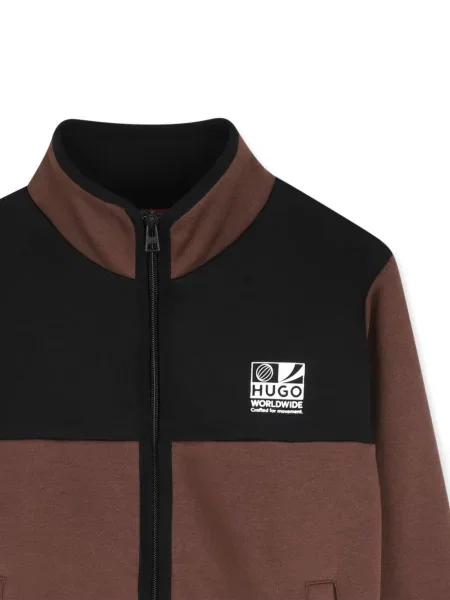 Bluza rozpinana dziecięca Hugo brązowa