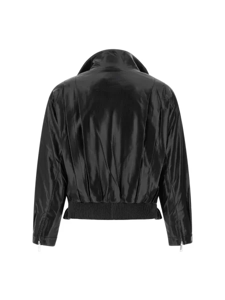 Kurtka skórzana Self-portrait czarna