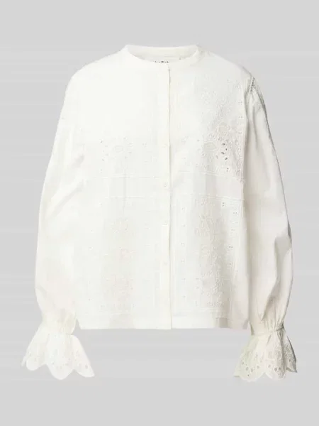 Bluzka o kroju regular fit z haftem angielskim model ‘SORAYA’ Bash