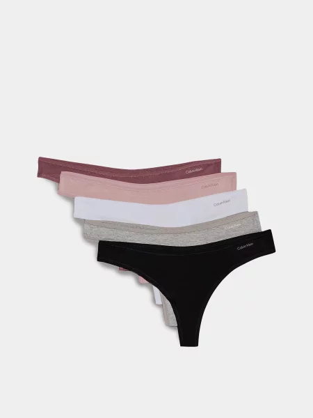 Calvin Klein Underwear 5 Pack Thongs Набір трусів бежевий