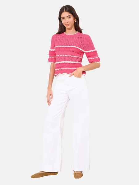 Lipsy Pulover roz deschis alb