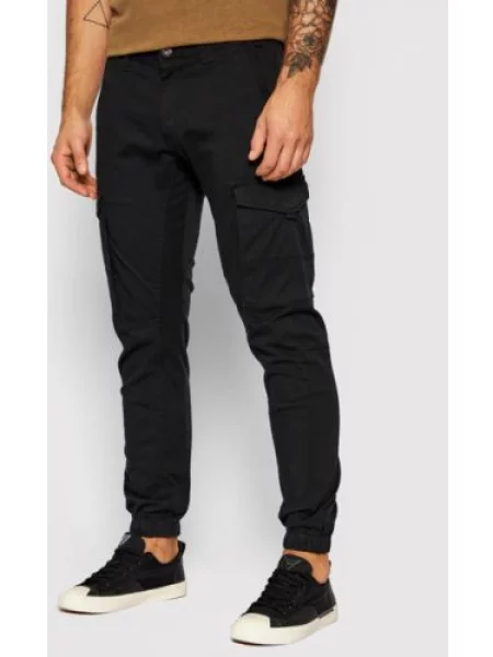 Jack&Jones Kalhoty z materiálu Paul Tapered Fit černá