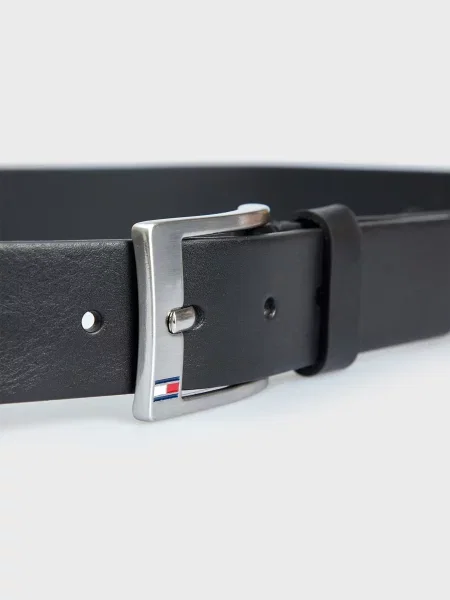 Шкіряний ремінь Tommy Hilfiger чорний