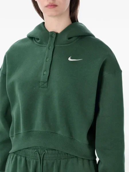 Hanorac cu glugă Nike cu decolteu rotund cu autograf de jumătate de fermoar roz